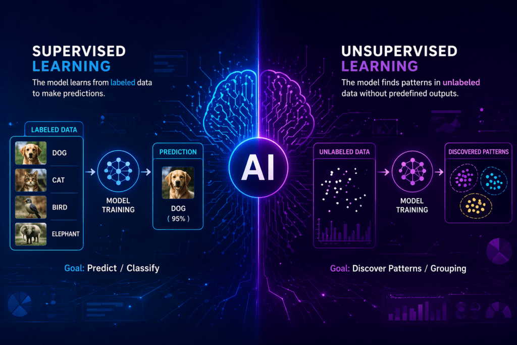 SUPERVISED VS UNSUPERVISED LEARNING
