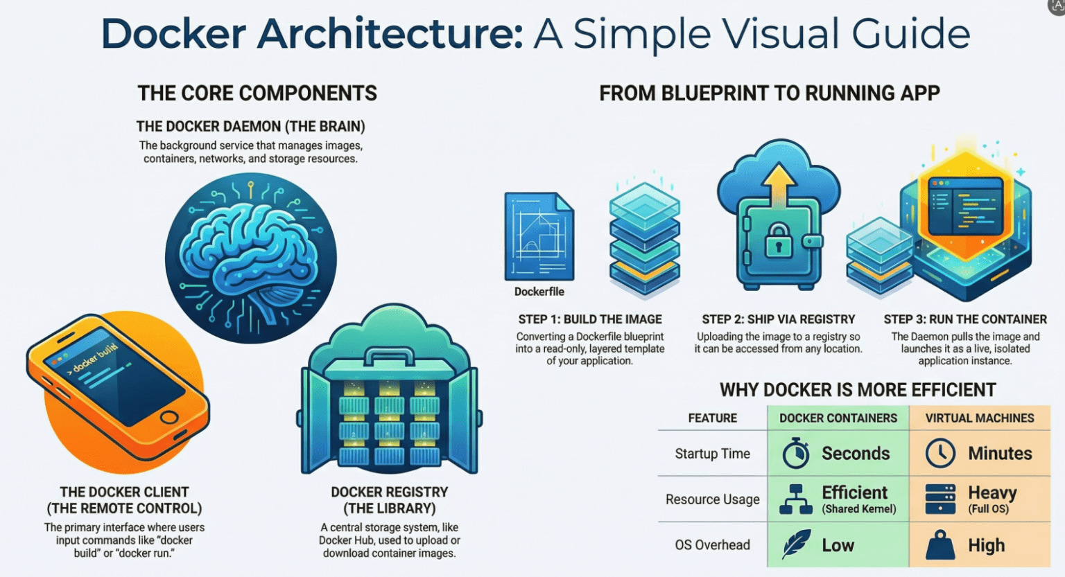 What Is Docker Container Architecture? A Simple Visual Guide - Jeevi ...